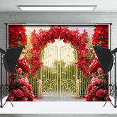 Lofaris Rose Arch Garland Magic Garden Gate Spring Backdrop